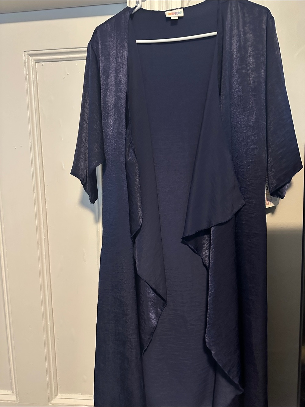 LuLaRoe Navy Draped Open-Front Cardigan